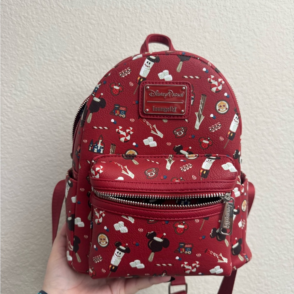 Disney Red Backpack with Fun Prints